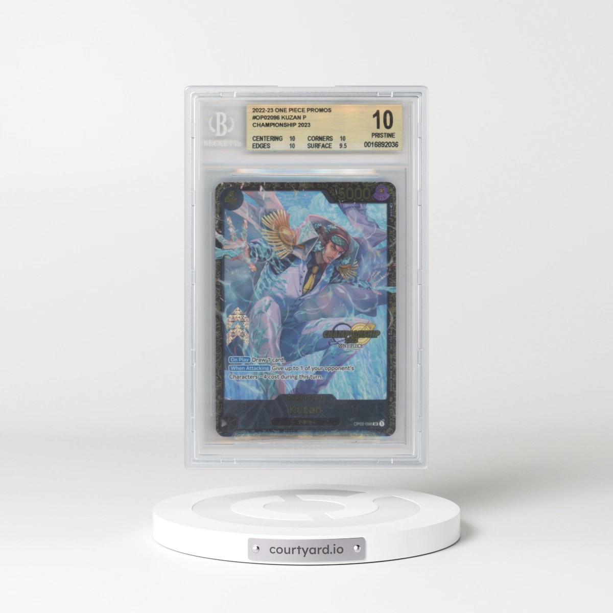 2022 One Piece Card Game Promos #OP02096 Kuzan P/(Championship 2023) (BGS 10 PRISTINE)