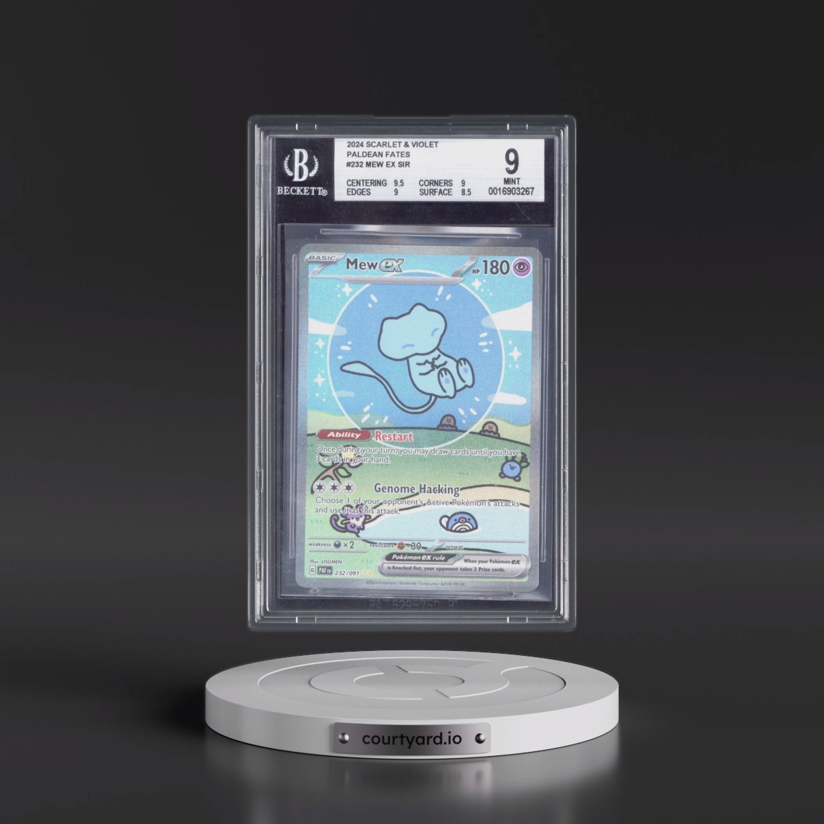 2024 Paldean Fates - PAF EN #232 Mew ex - Special Illustration Rare (Holo) (BGS 9 MINT)