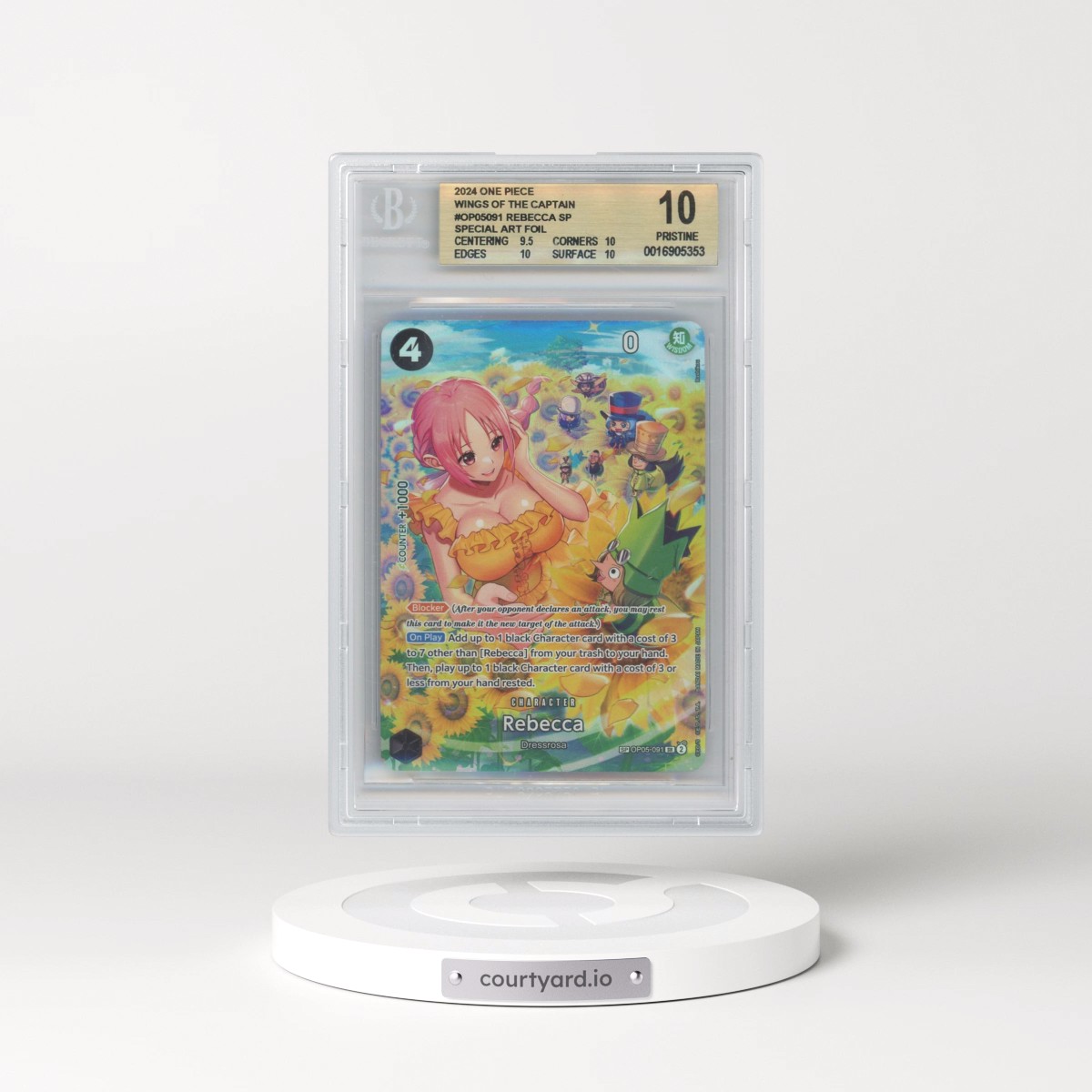 2024 One Piece OP06-Wings of the Captain #091 Rebecca - Special Alternate Art (BGS 10 PRISTINE)