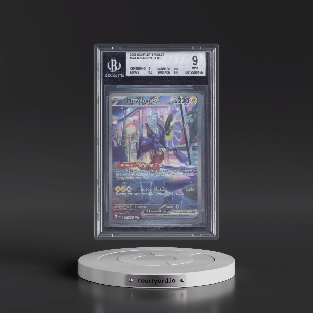 2023 Scarlet & Violet #244 Miraidon ex - Special Illustration Rare (Holo) (BGS 9 MINT)