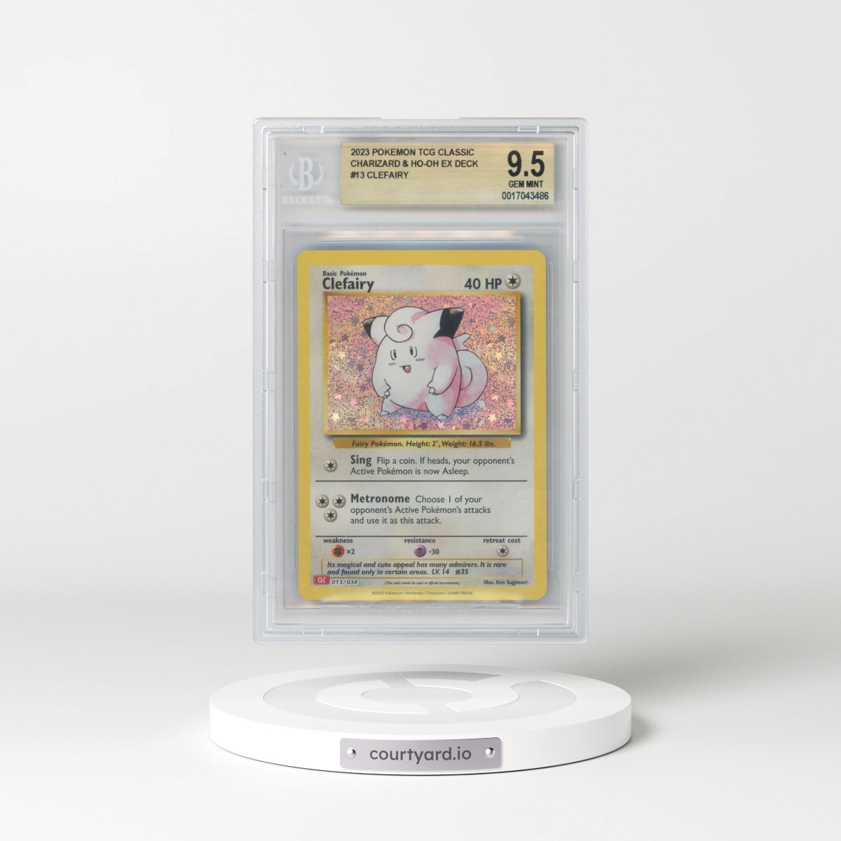 2023 Pokémon Trading Card Game Classic Charizard and Ho-Oh ex Deck #013 Clefairy (BGS 9.5 GEM MINT)