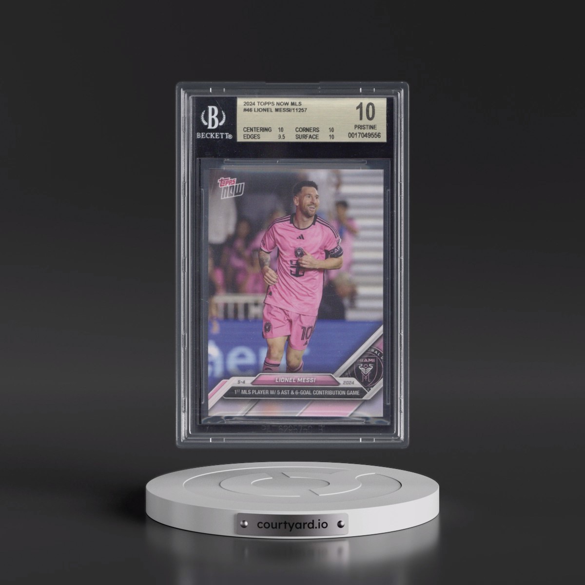 2024 Topps Now MLS #46 Lionel Messi (BGS 10 PRISTINE)