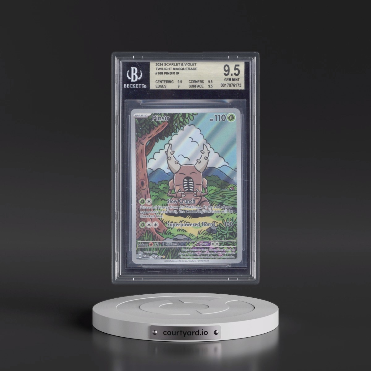 2024 Twilight Masquerade - TWM EN #168 Pinsir - Illustration Rare Holo (BGS 9.5 GEM MINT)