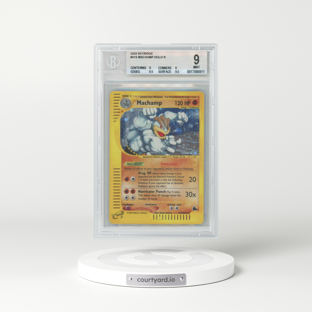 2003 Skyridge #H15 Machamp - Holo (BGS 9 MINT)
