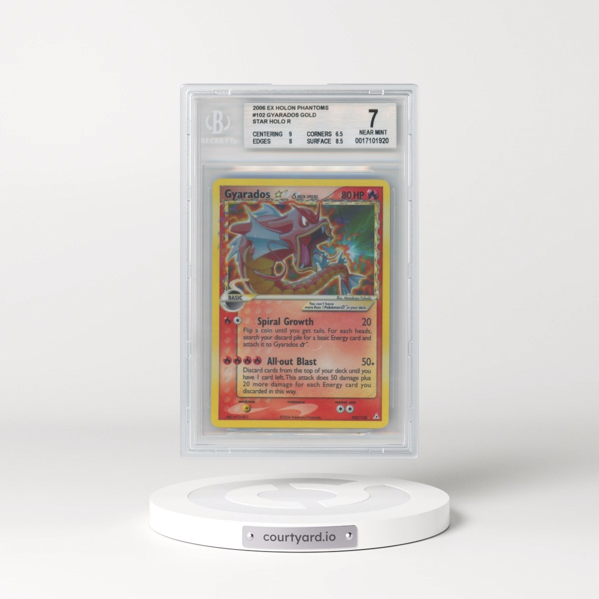2006 EX Holon Phantoms #102 Gyarados ☆ δ - Holo (BGS 7 NM)