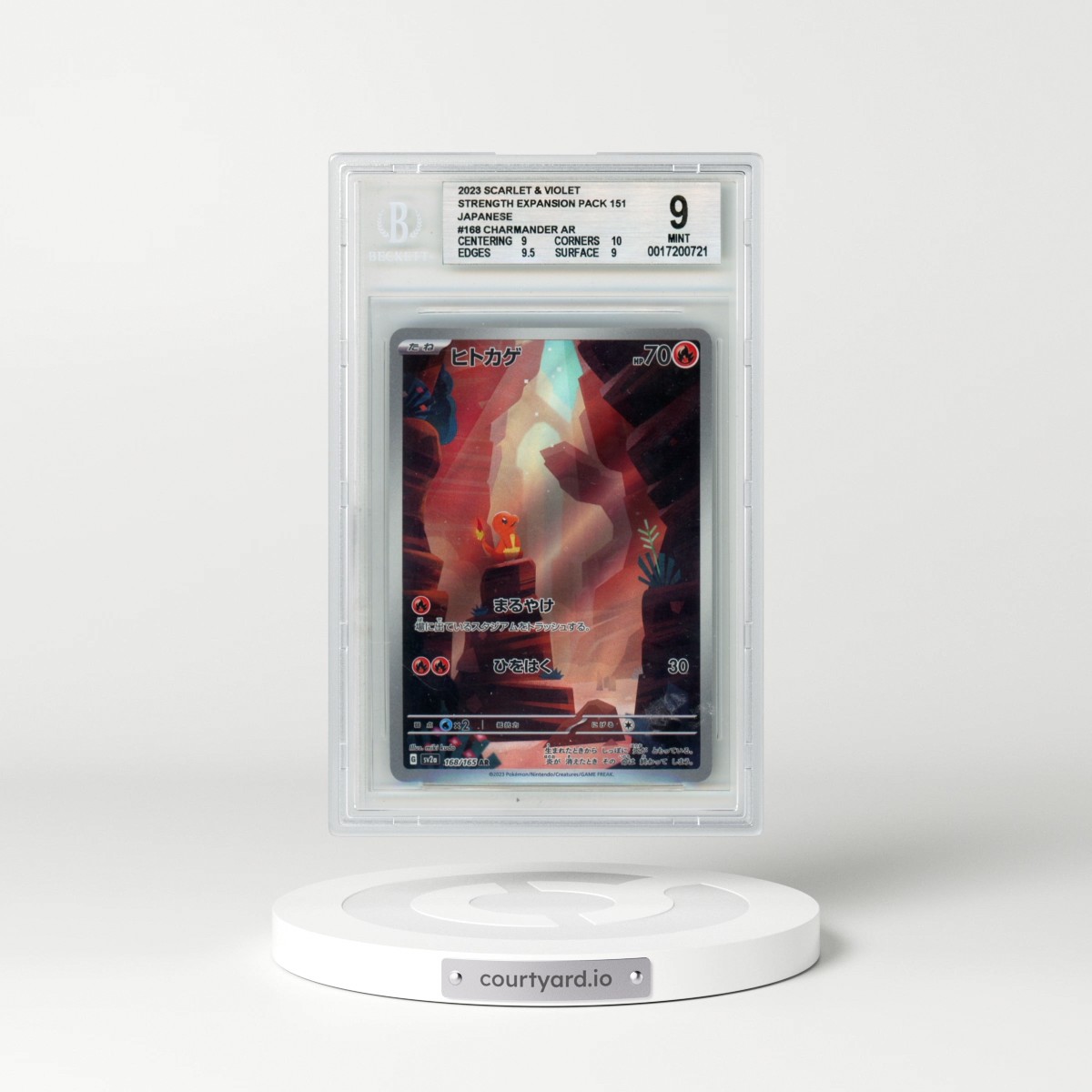 2023 Pokémon Card 151 #168 Charmander - Art Rare (BGS 9 MINT)