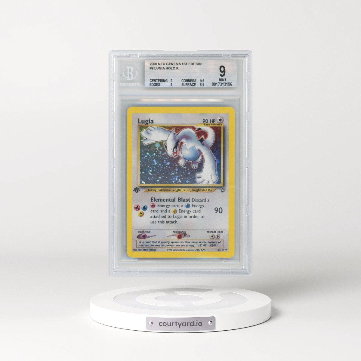 2000 Neo Genesis #9 Lugia - 1st Edition Holo (BGS 9 MINT)