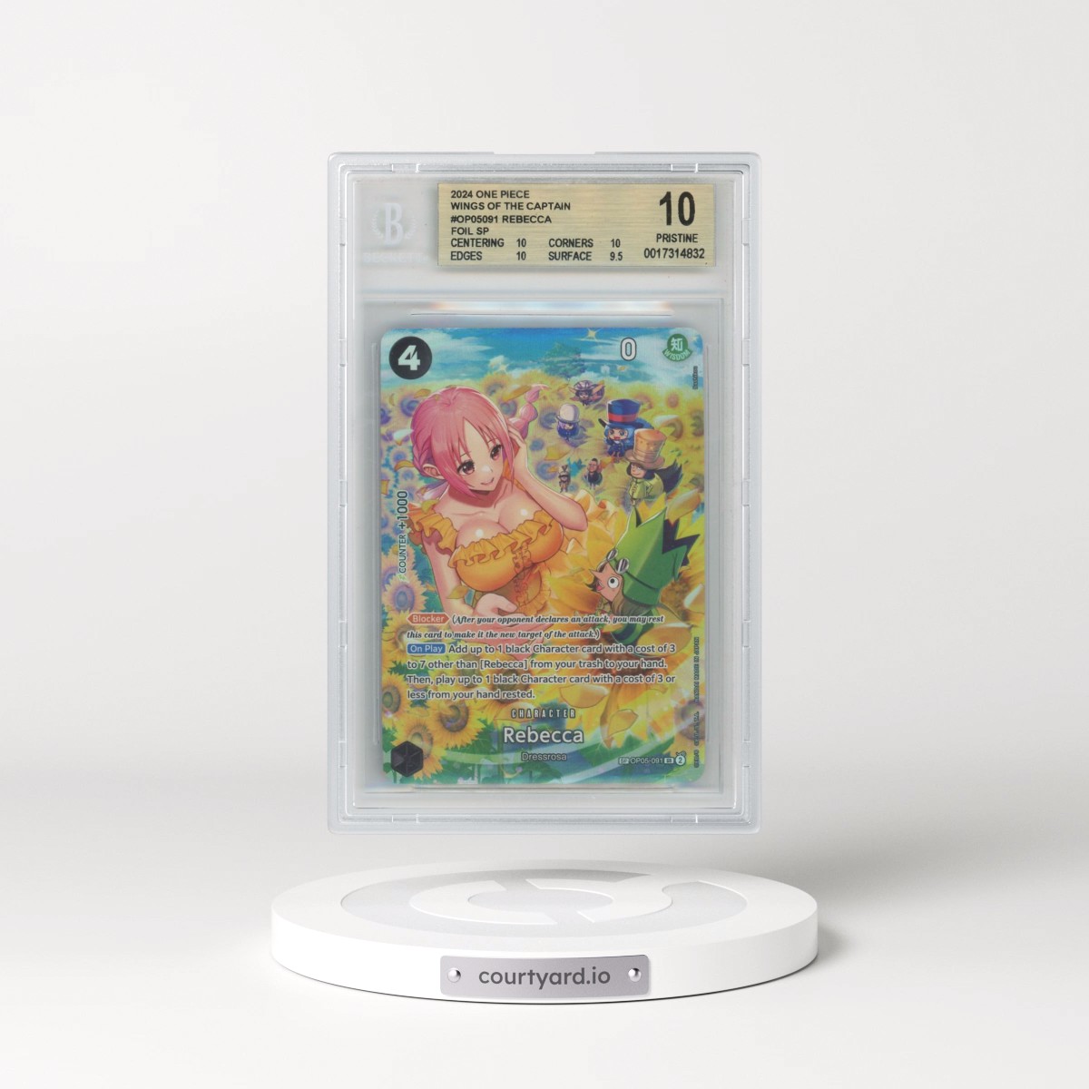 2024 One Piece OP06-Wings of the Captain #091 Rebecca - Special Alternate Art (BGS 10 PRISTINE)