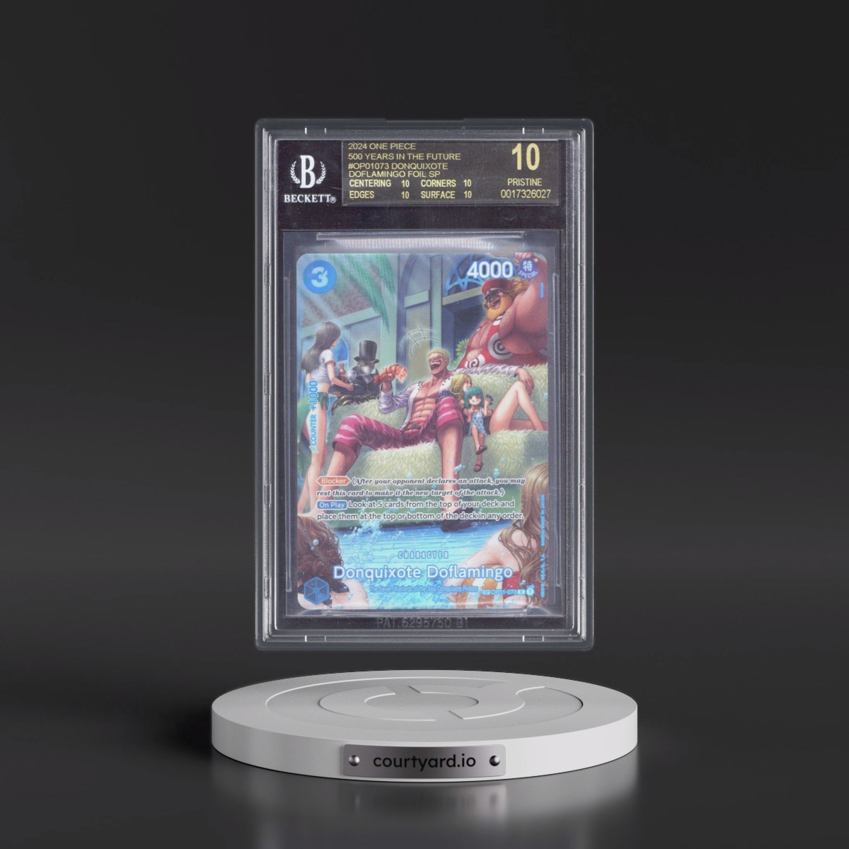 2024 500 Years in the Future (OP07) - English #073 Donquixote Doflamingo - SP Ver. (SP next to number) (BGS 10 BLACK LABEL)