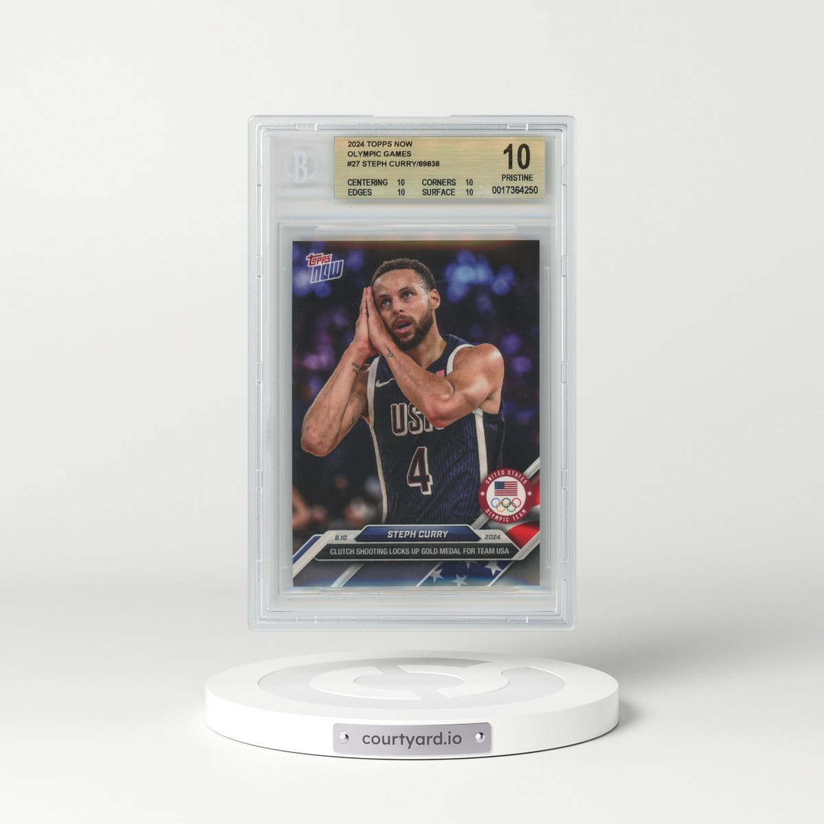 2024 Topps Now Olympic Games #27 Steph Curry (BGS 10 PRISTINE)