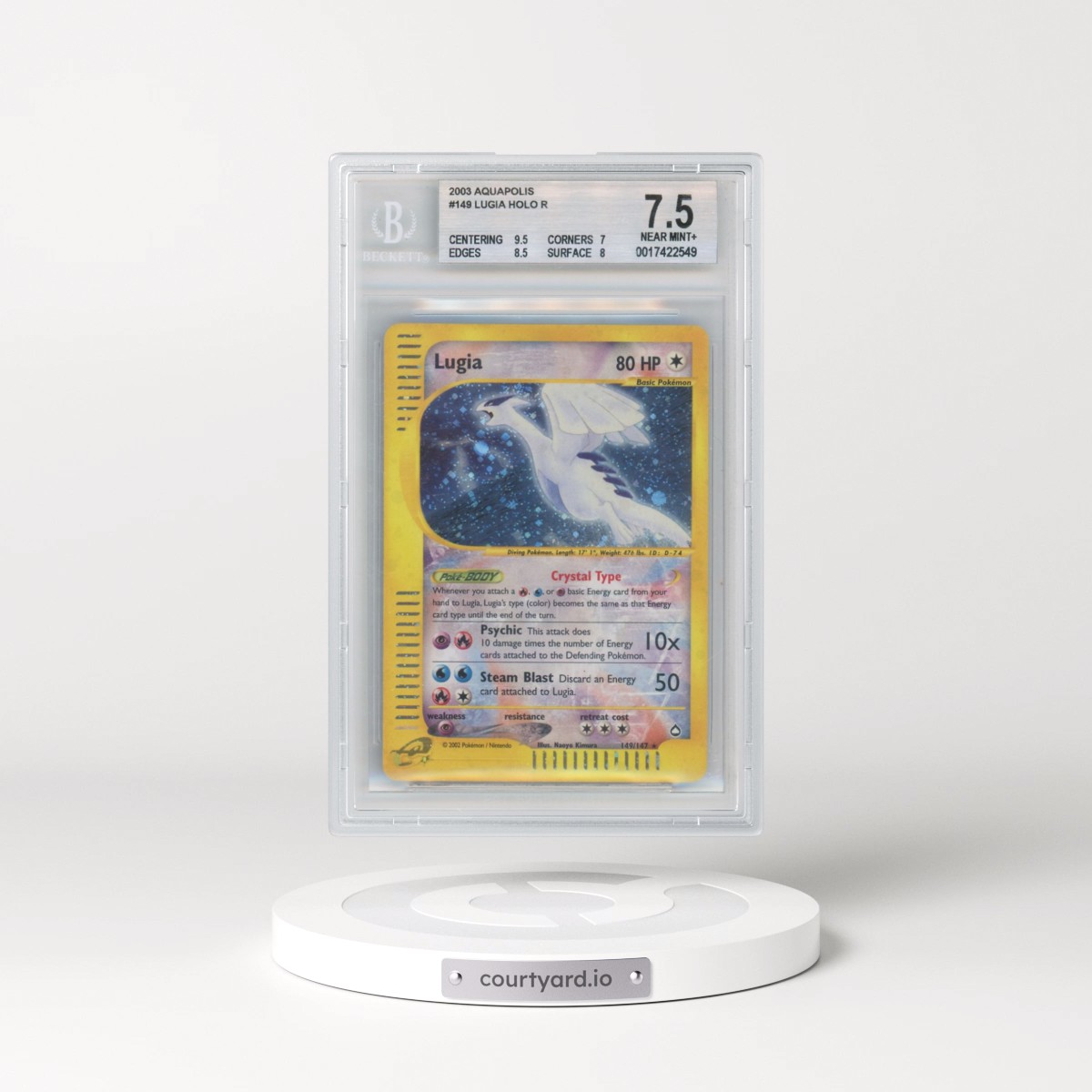 2003 Aquapolis #149 Lugia - Holo (BGS 7.5 NM+)