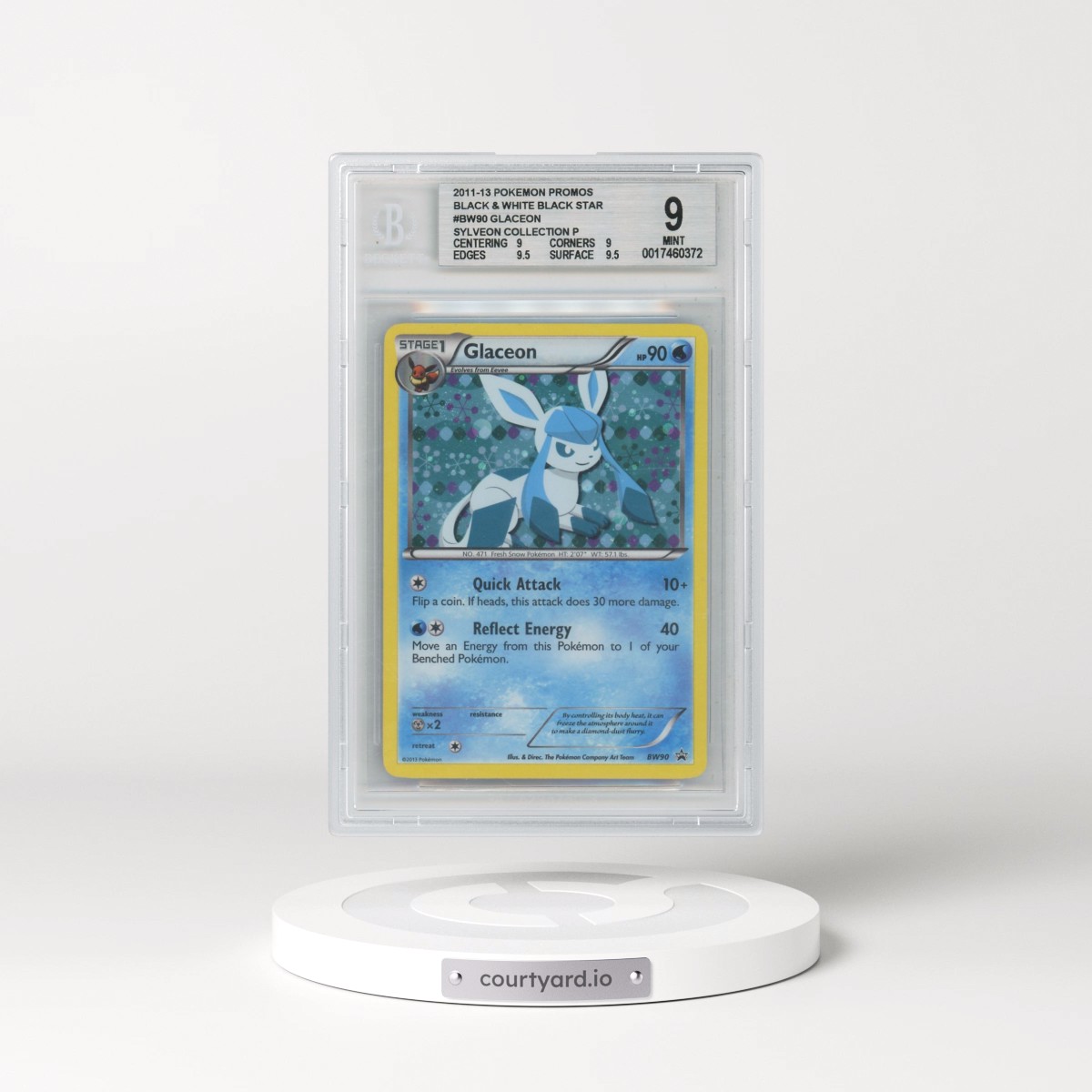 2011 Pokémon Black and White Black Star Promos #BW90 Glaceon/(Sylveon Collection) P (BGS 9 MINT)
