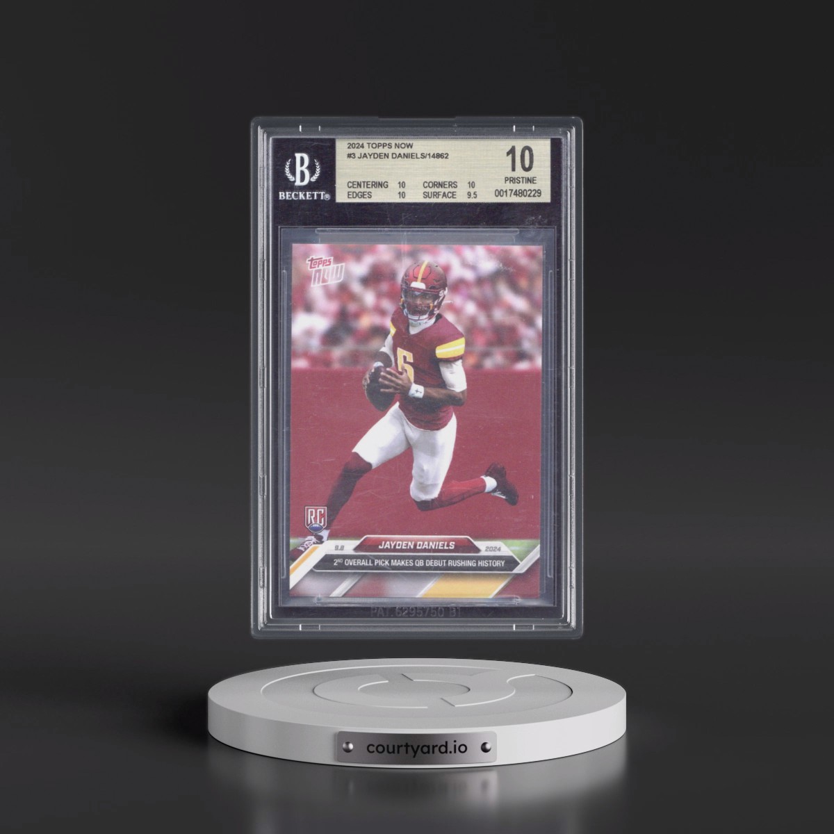 2024 Topps Now #3 Jayden Daniels (BGS 10 PRISTINE)