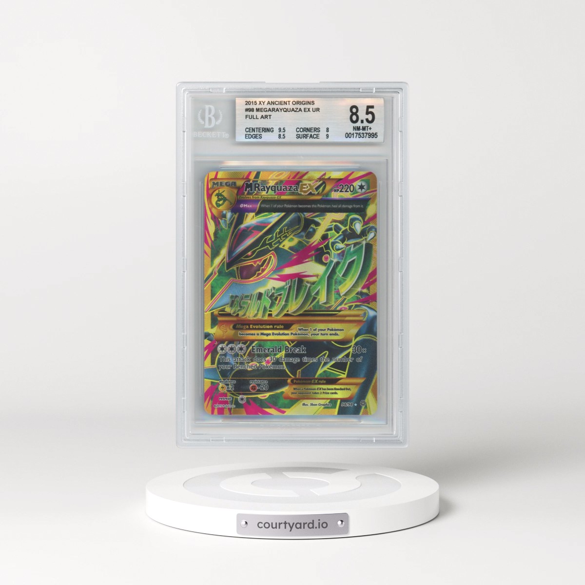 2015 Ancient Origins #98 M Rayquaza EX - Holo (BGS 8.5 NM-MT+)