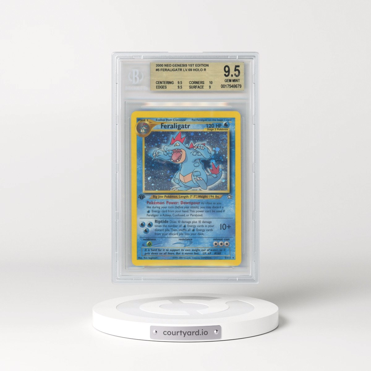 2000 Neo Genesis #5 Feraligatr - 1st Edition Holo (BGS 9.5 GEM MINT)