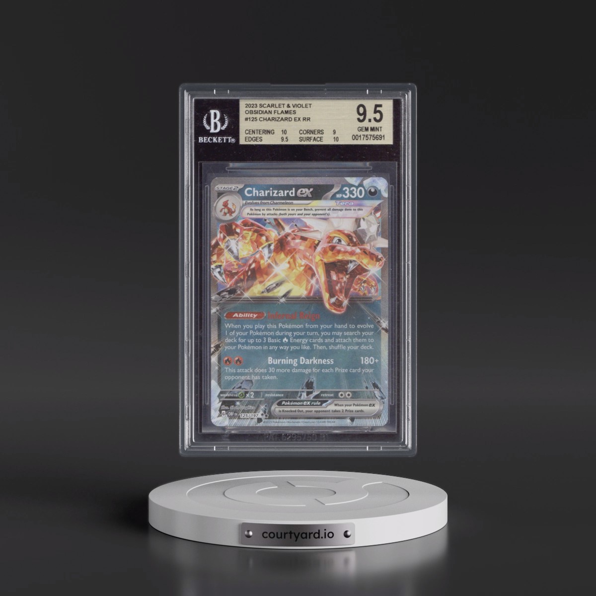 2023 Obsidian Flames - OBF EN #125 Charizard ex - Holo (BGS 9.5 GEM MINT)