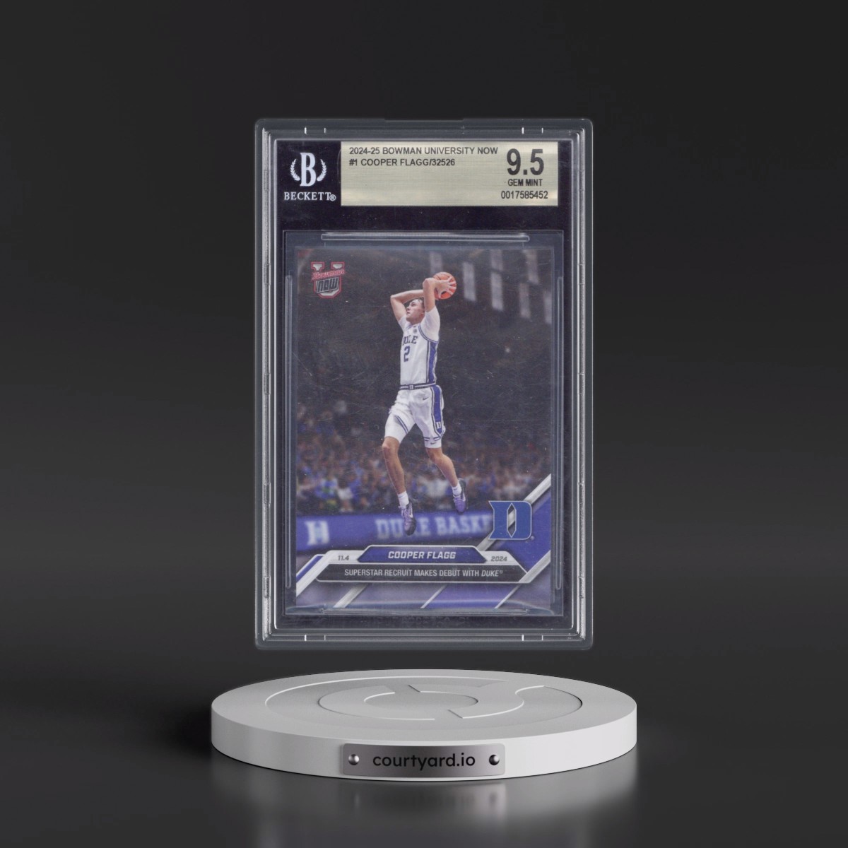 2024 Bowman U Now #1 Cooper Flagg (BGS 9.5 GEM MINT)