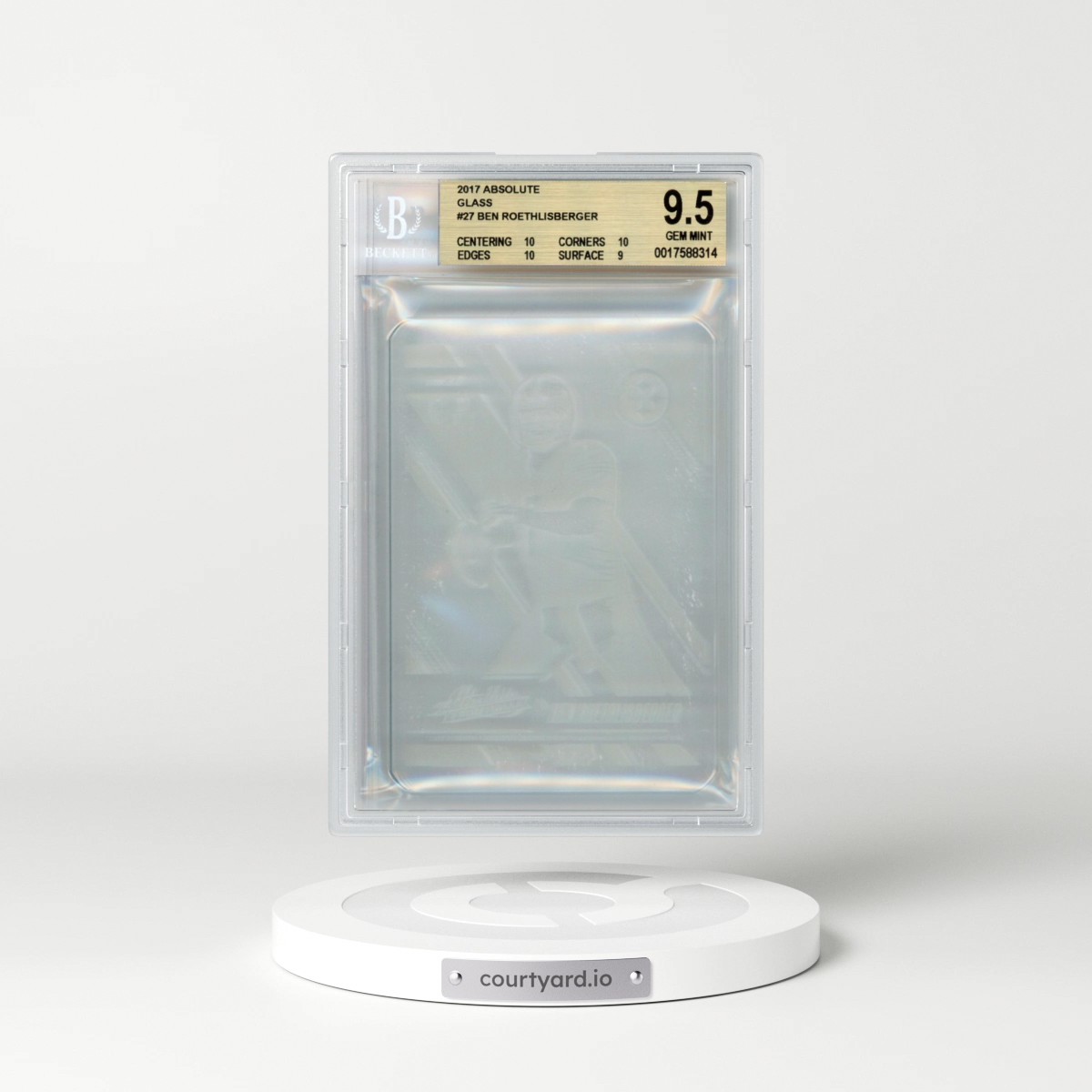 2017 Absolute Glass #27 Ben Roethlisberger EXCH (BGS 9.5 GEM MINT)