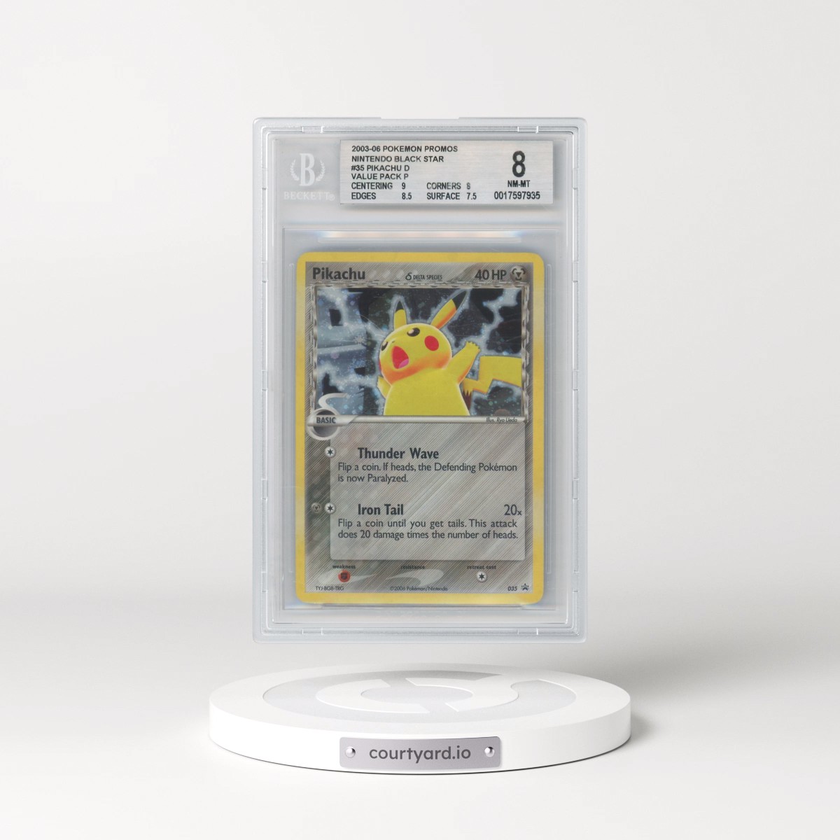 2003 Black Star Promos #035 Pikachu δ - Value Pack (Cosmos Holo) (BGS 8 NM-MT)