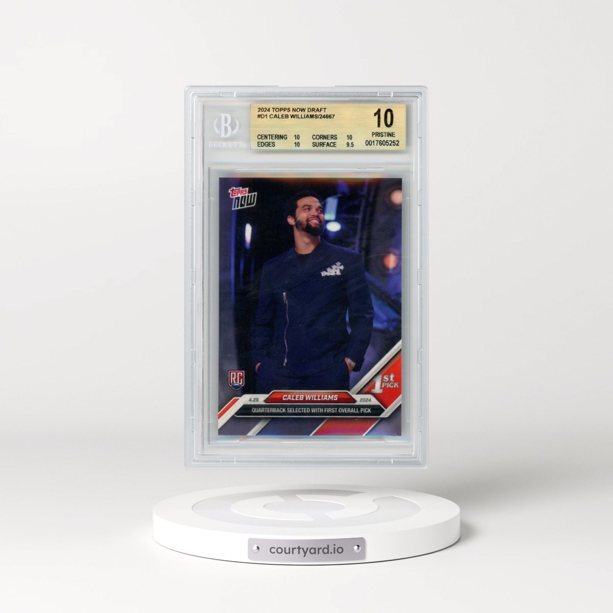 2024 Topps Now #D1 Caleb Williams (BGS 10 PRISTINE)