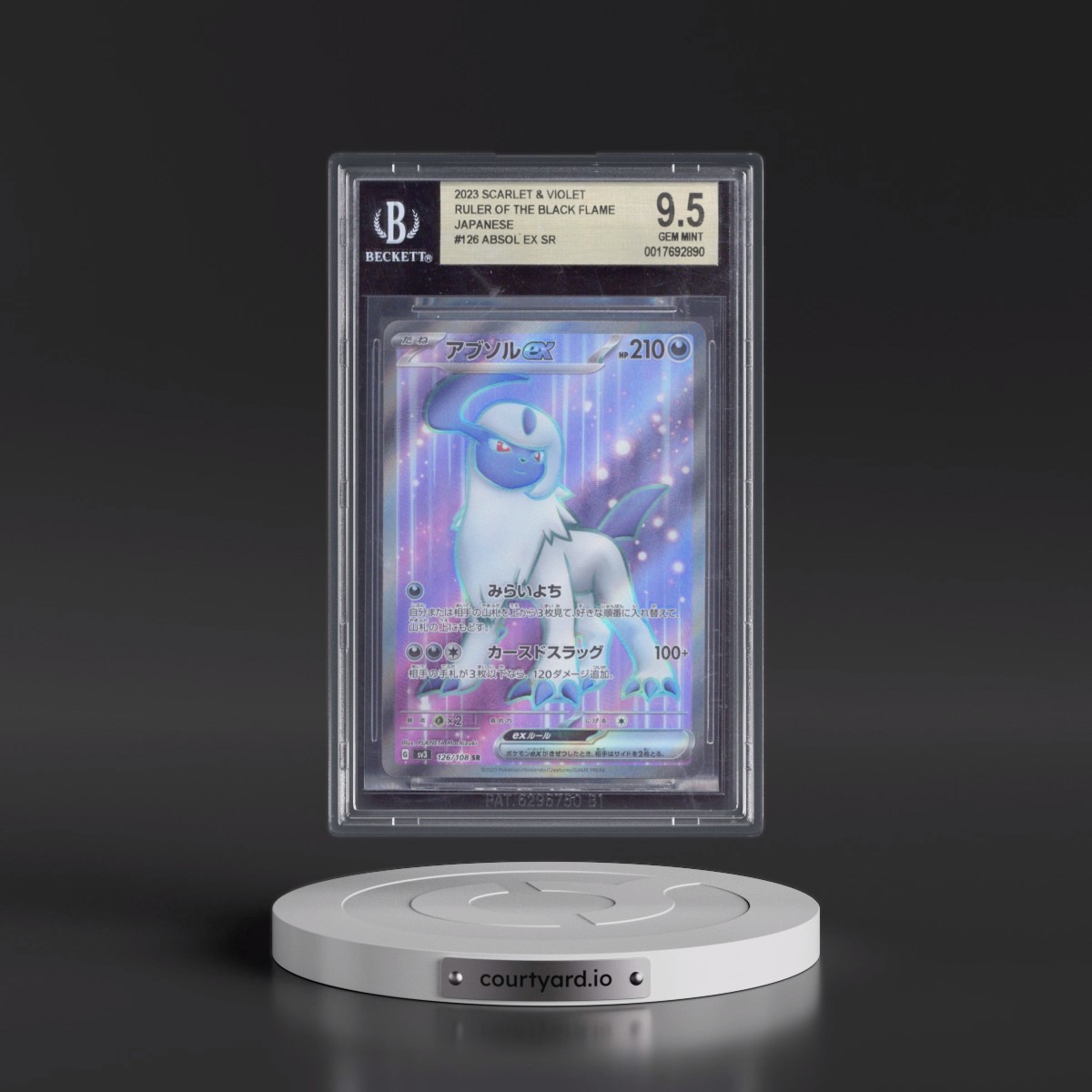 2023 Ruler of the Black Flame #126 Absol ex - Super Rare Holo (BGS 9.5 GEM MINT)