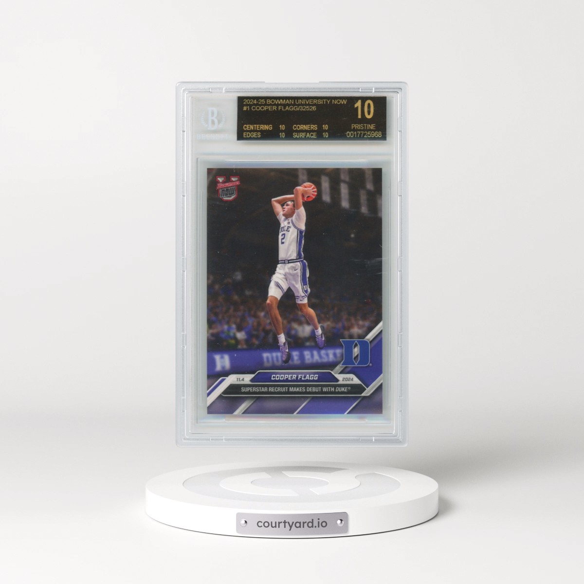 2024 Bowman U Now #1 Cooper Flagg (BGS 10 PRISTINE)