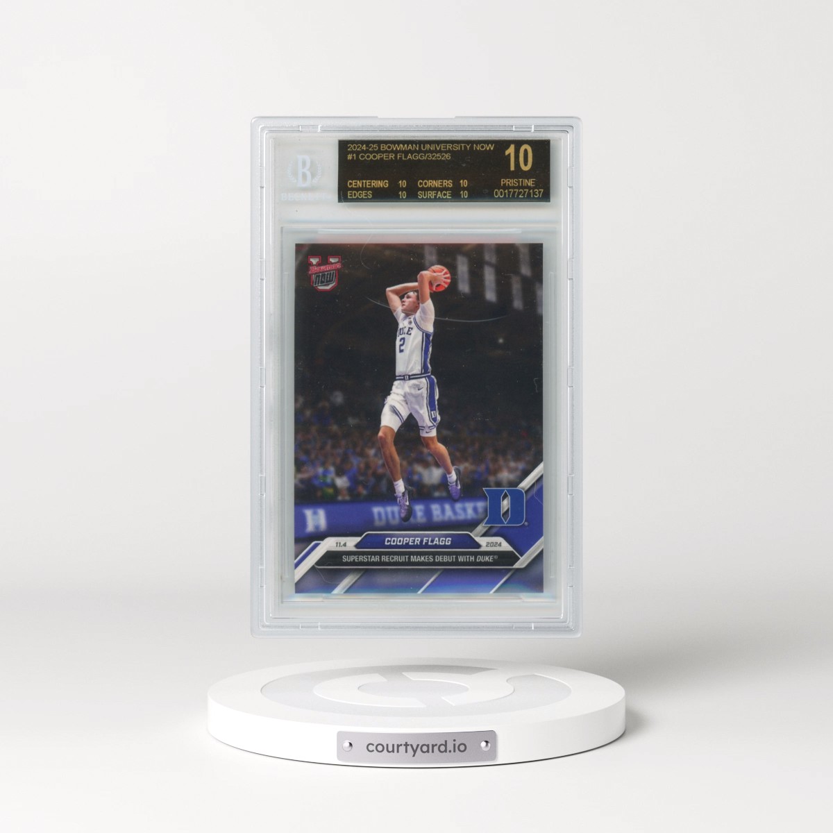 2024 Bowman U Now #1 Cooper Flagg (BGS 10 PRISTINE)