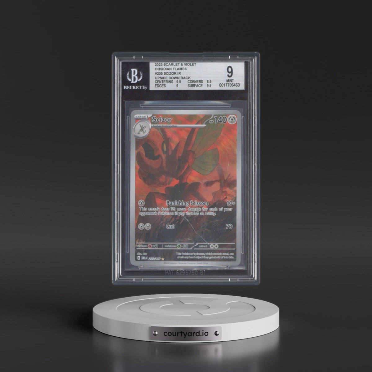 2023 Obsidian Flames - OBF EN #205 Scizor - Illustration Rare Holo (BGS 9 MINT)