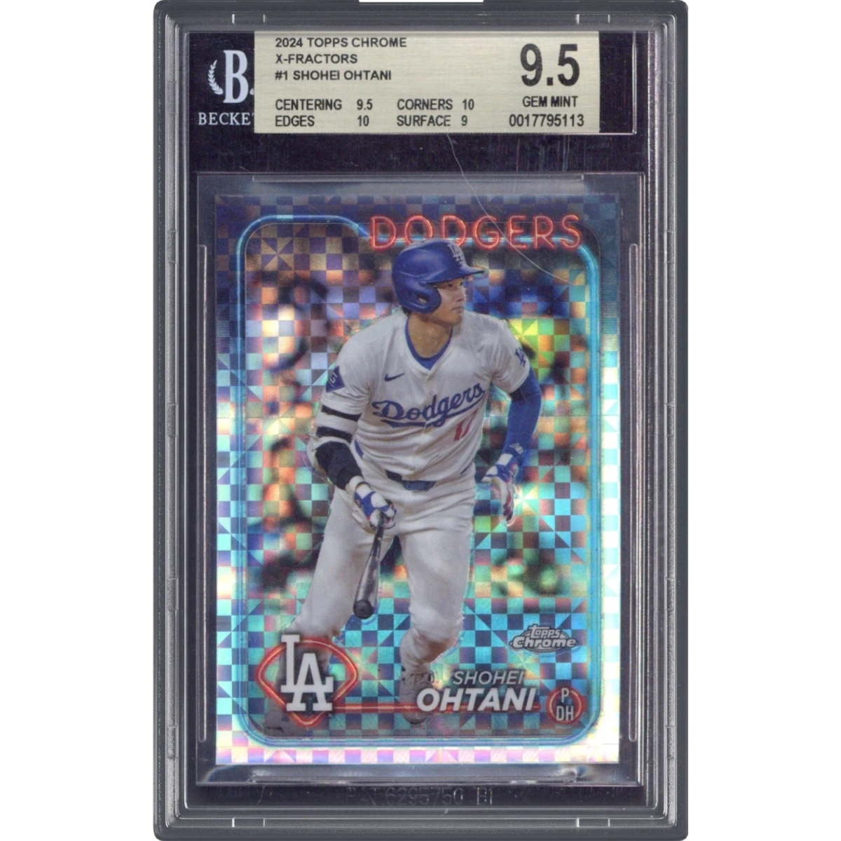 2024 Topps Chrome #1 Shohei Ohtani - X-Fractor, BGS 9.5