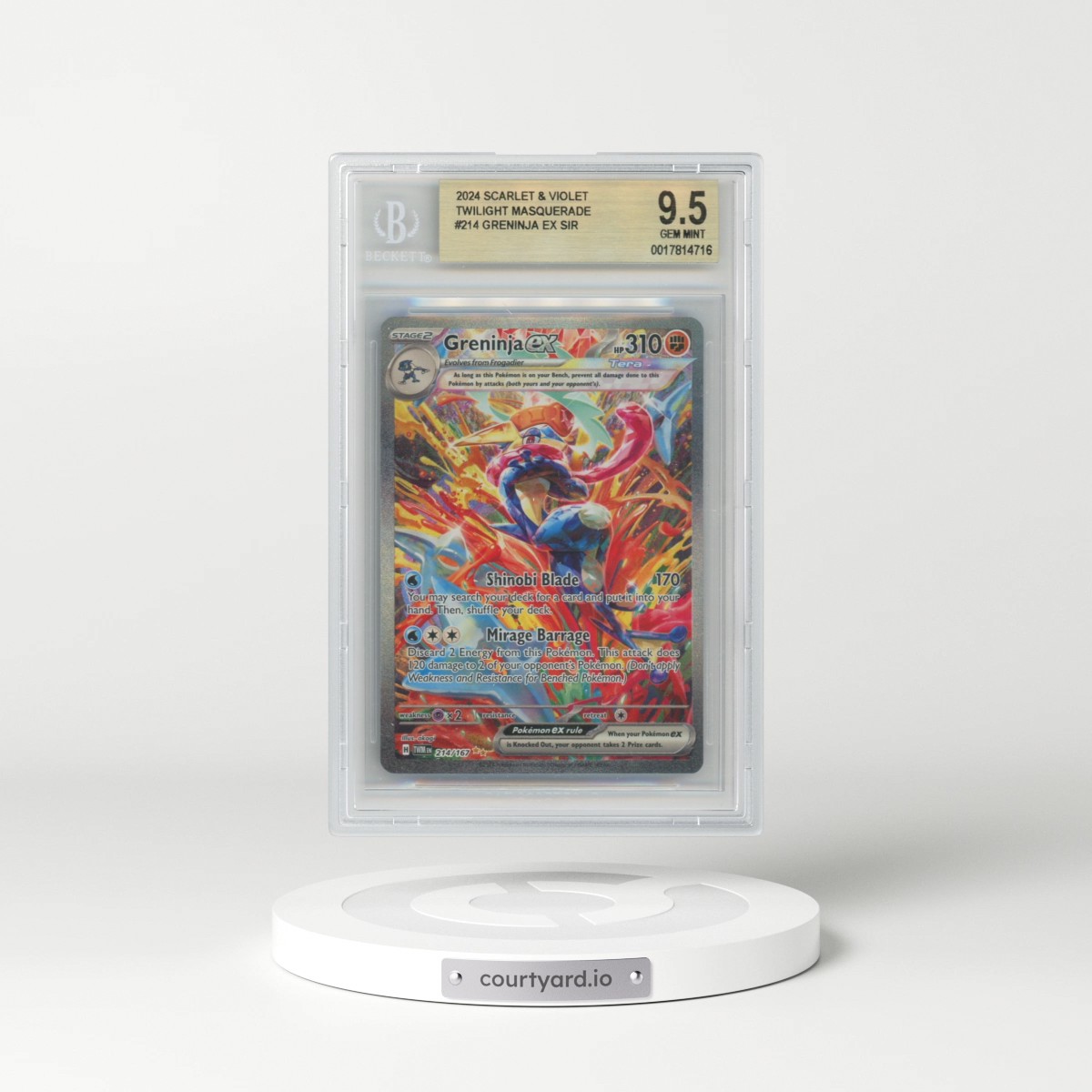 2024 Twilight Masquerade - TWM EN #214 Greninja ex - Special Illustration Rare (BGS 9.5 GEM MINT)