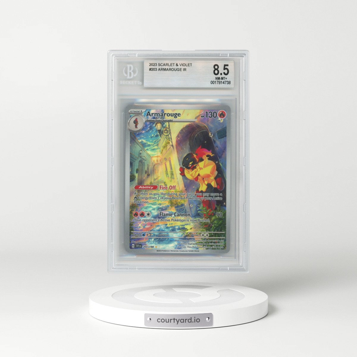 2023 Scarlet & Violet #203 Armarouge - Illustration Rare (BGS 8.5 NM-MT+)