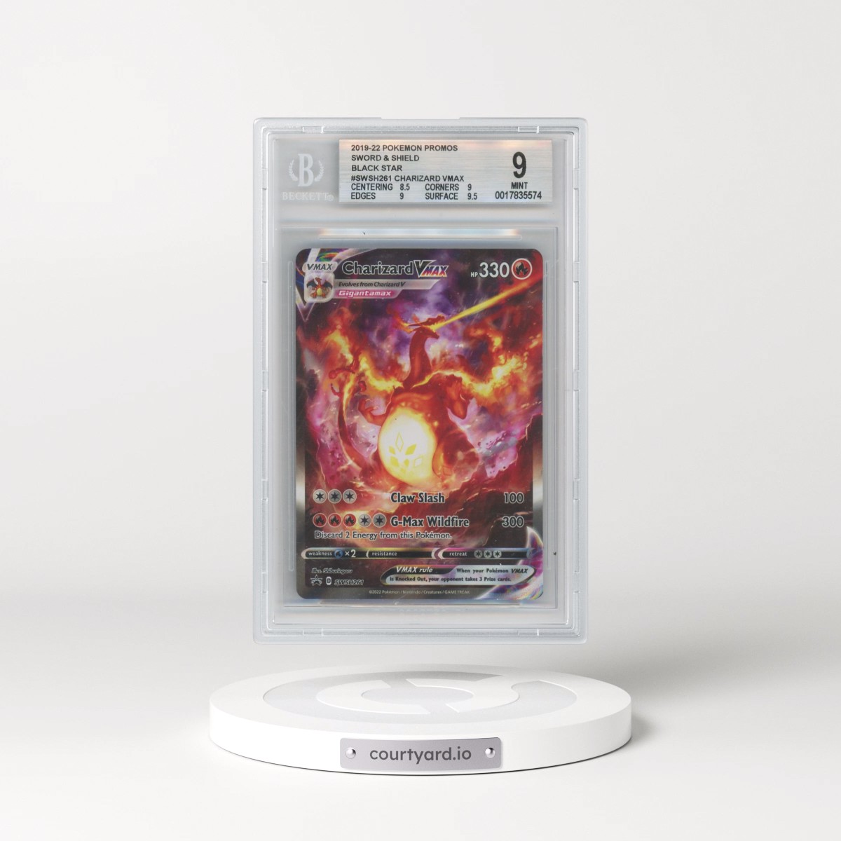 2017 Black Star Promos - Sword & Shield #261 Charizard VMAX - Ultra-Premium Collection (Holo) (BGS 9 MINT)