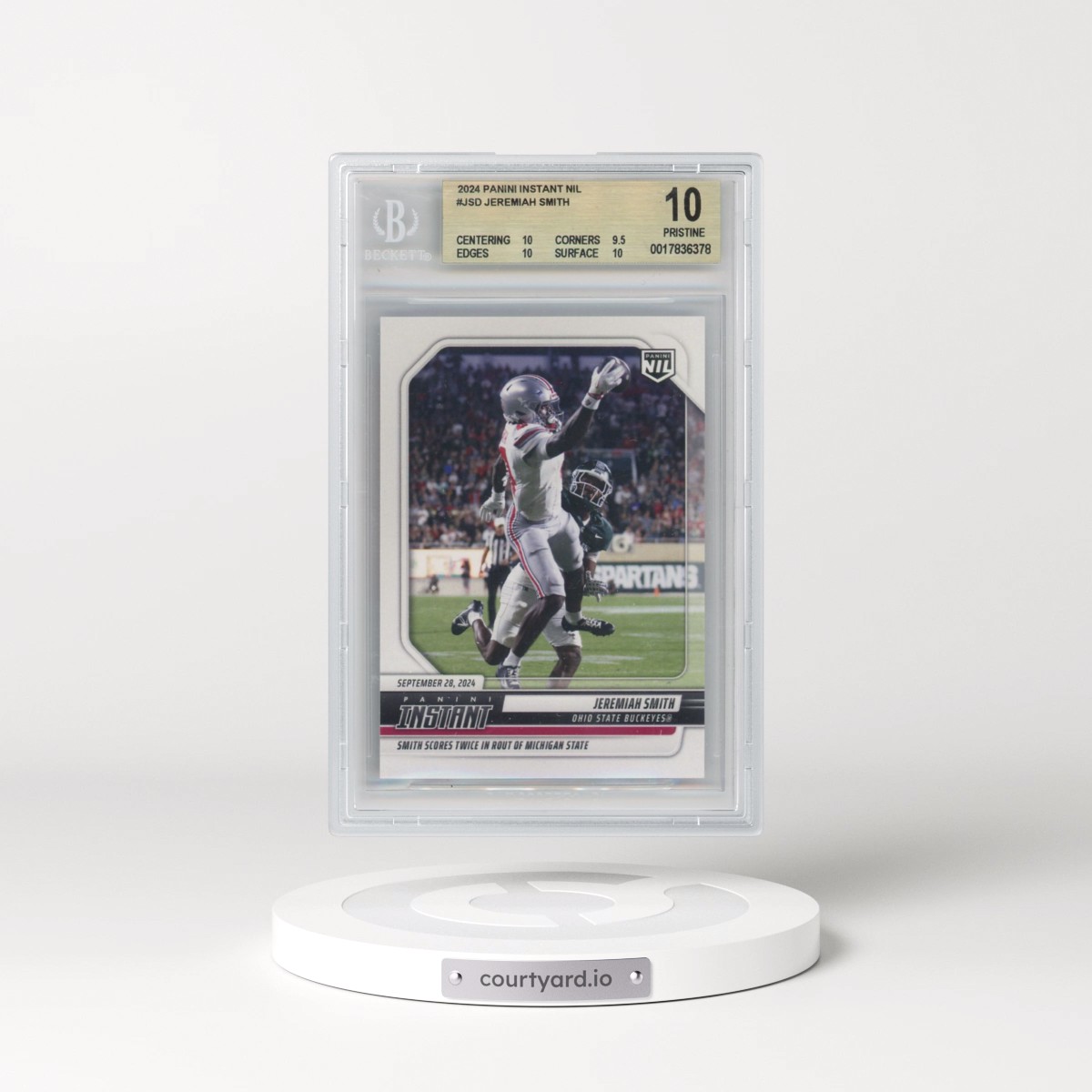2024 Panini Instant NIL #JSD Jeremiah Smith/1341* (BGS 10 PRISTINE)