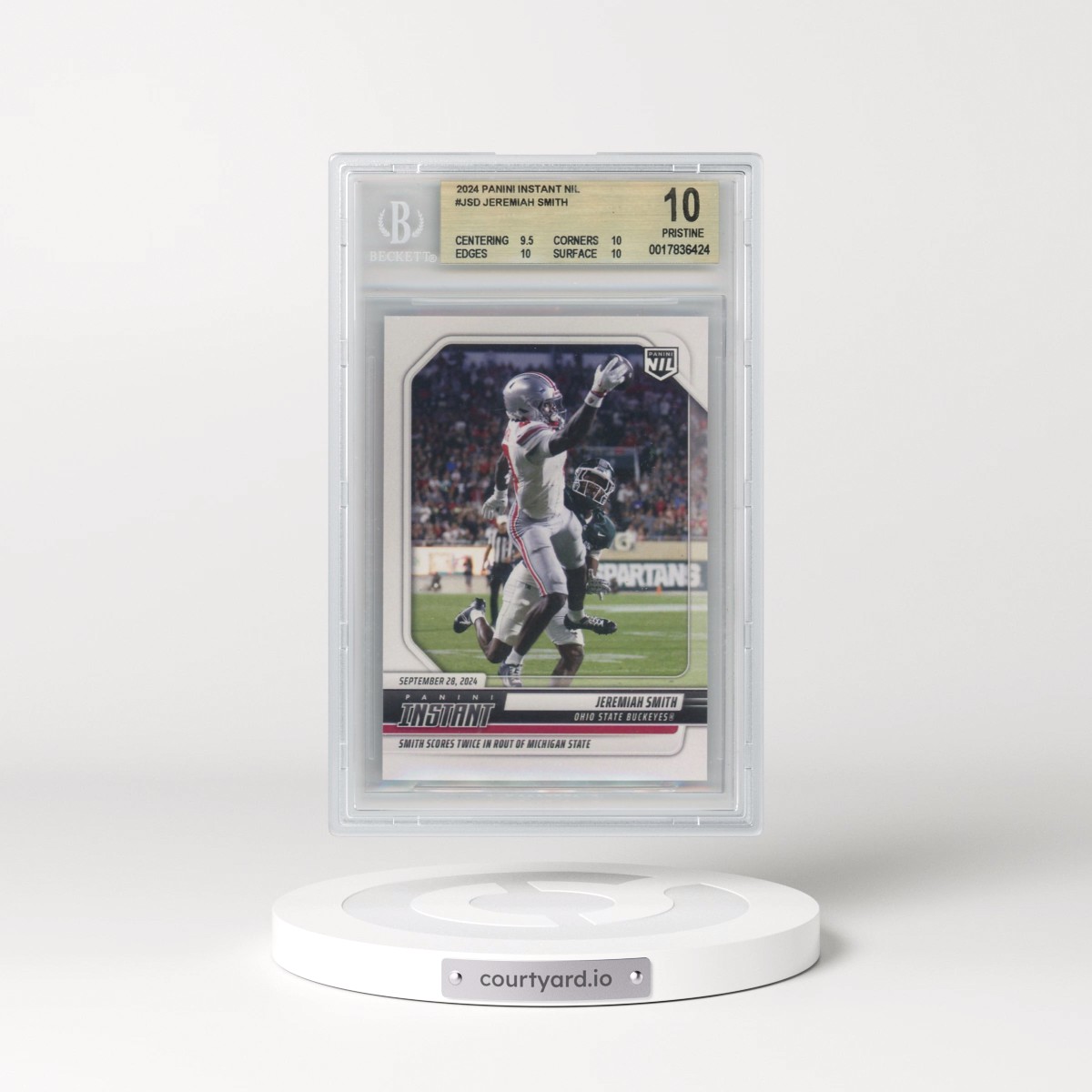 2024 Panini Instant NIL #JSD Jeremiah Smith/1341* (BGS 10 PRISTINE)