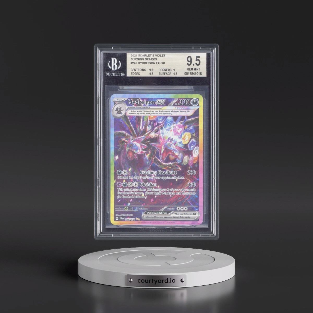 2024 Surging Sparks - SSP EN #240 Hydreigon ex - Special Illustration Rare (Holo) (BGS 9.5 GEM MINT)