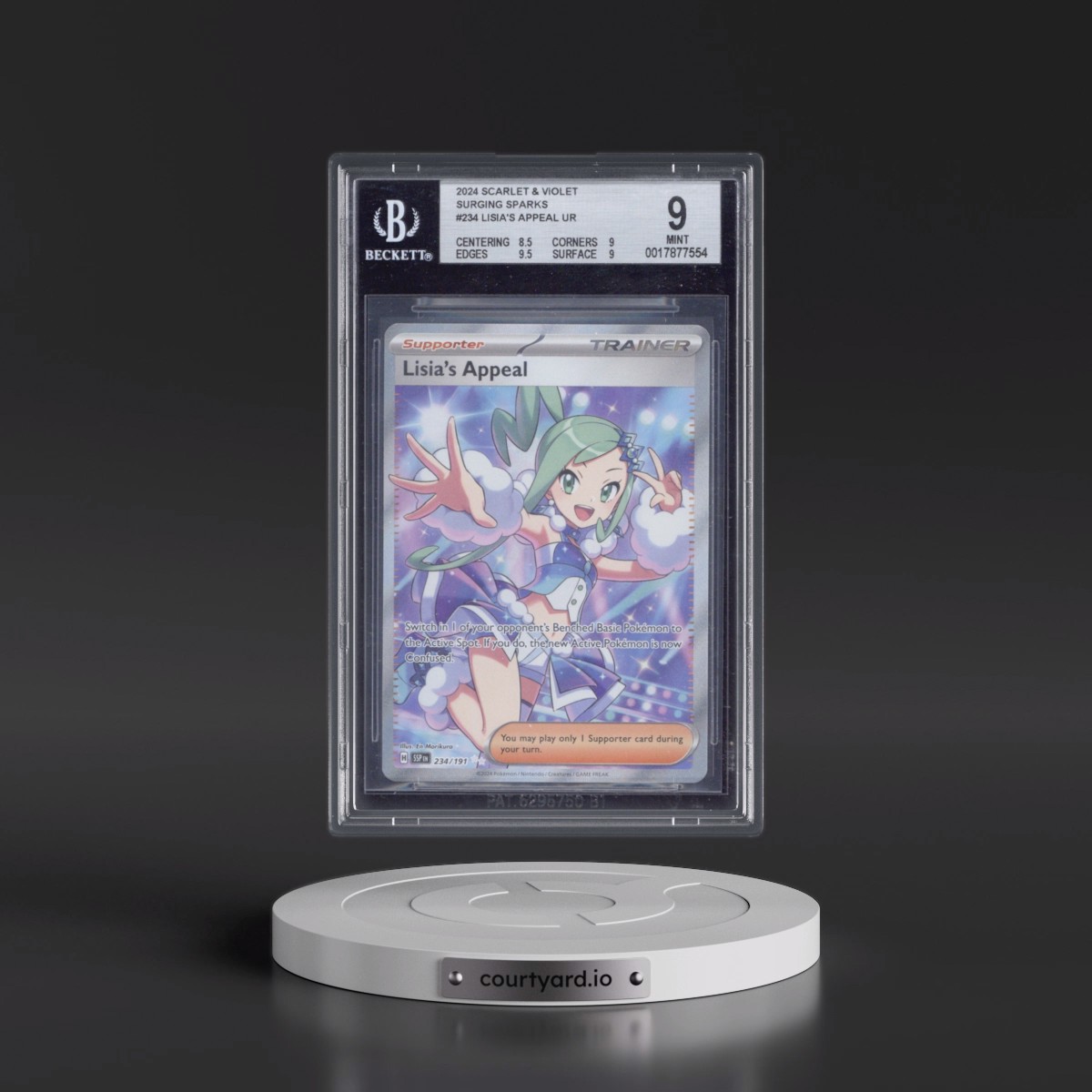 2024 Surging Sparks - SSP EN #234 Lisia's Appeal - Ultra Rare Holo (BGS 9 MINT)