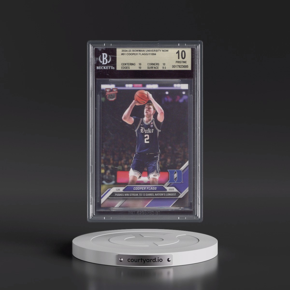 2024 Bowman U Now #51 Cooper Flagg (BGS 10 PRISTINE)