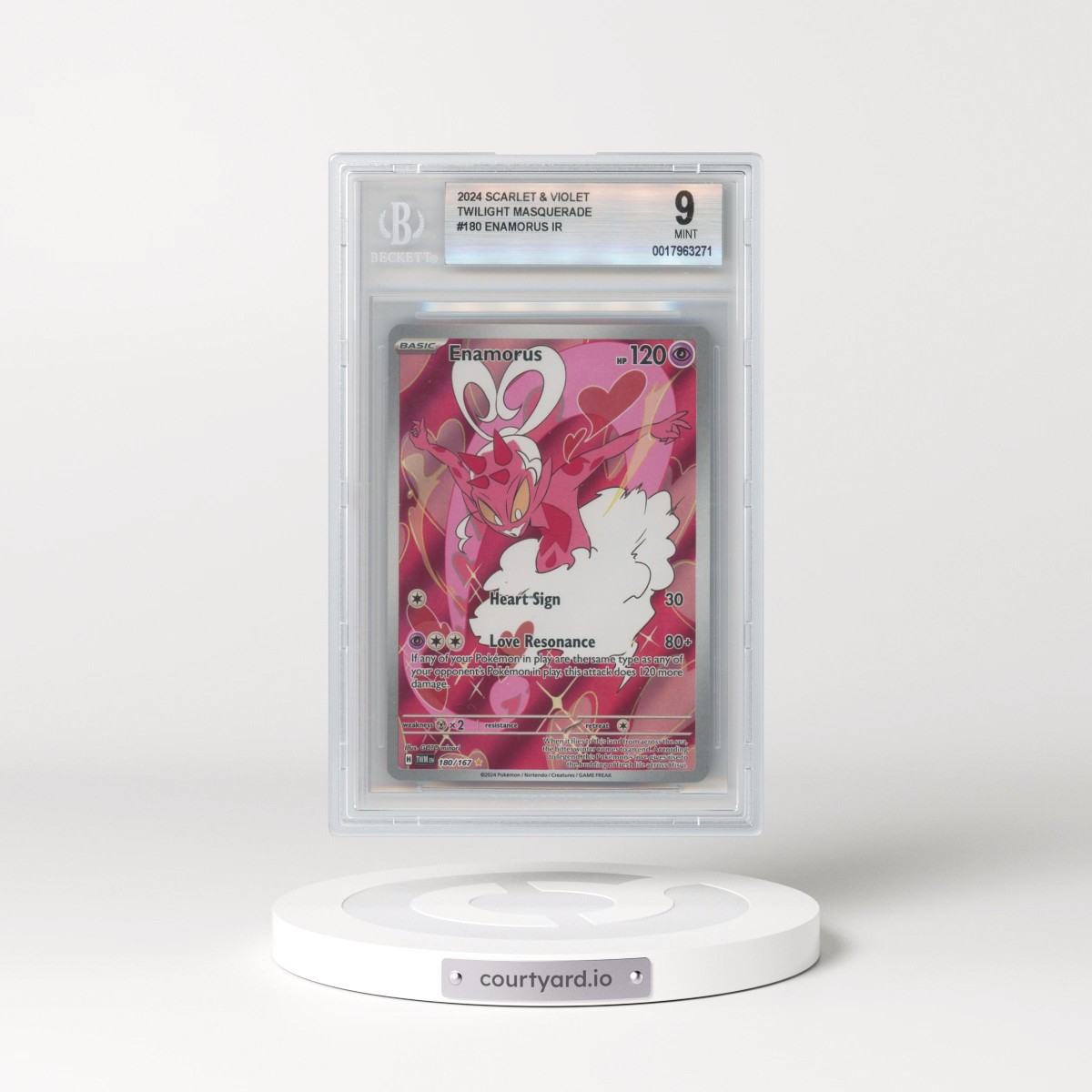 2024 Twilight Masquerade - TWM EN #180 Enamorus - Illustration Rare Holo (BGS 9 MINT)