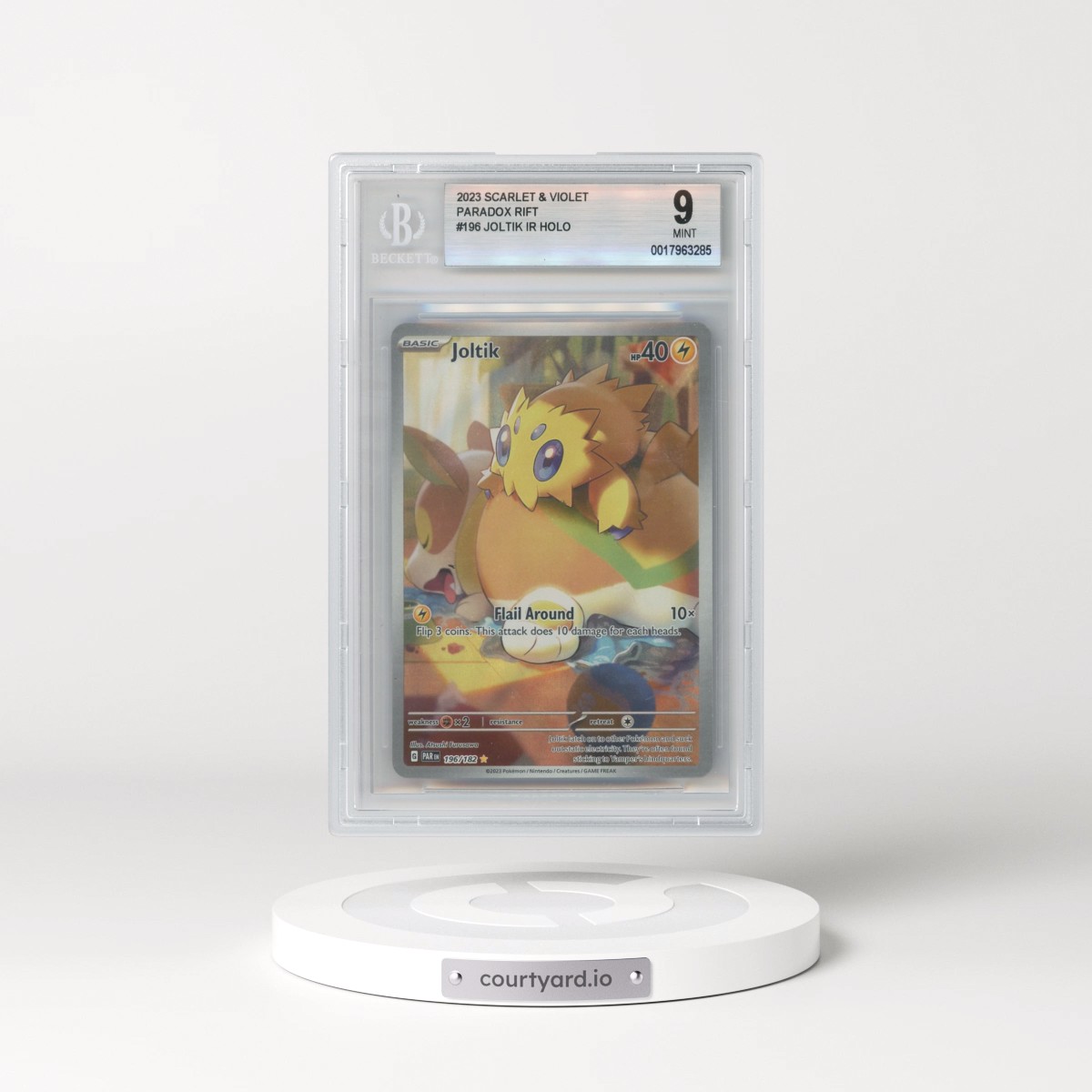 2023 Paradox Rift - PAR EN #196 Joltik - Illustration Rare Holo (BGS 9 MINT)