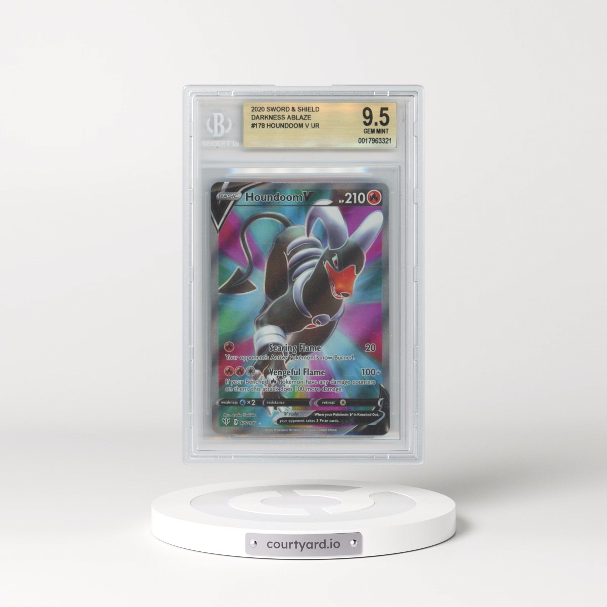 2020 Darkness Ablaze #178 Houndoom V - Holo (BGS 9.5 GEM MINT)