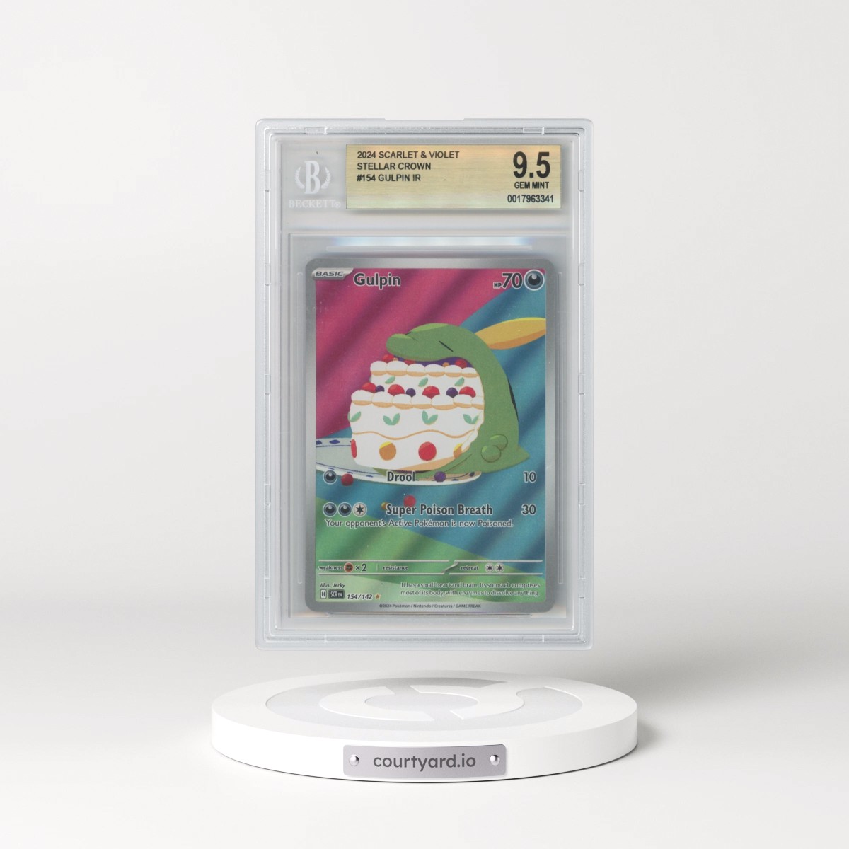 2024 Pokémon Scr EN-Stellar Crown #154 Gulpin - Illustration Rare (BGS 9.5 GEM MINT)