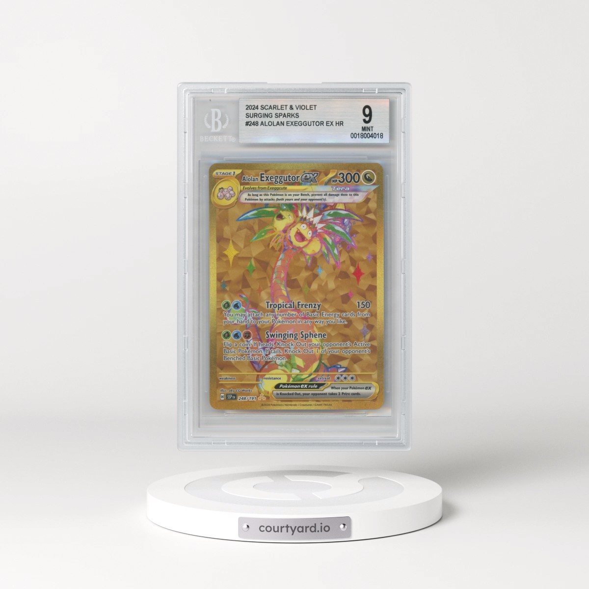2024 Surging Sparks - SSP EN #248 Alolan Exeggutor ex - Hyper Rare Holo (BGS 9 MINT)