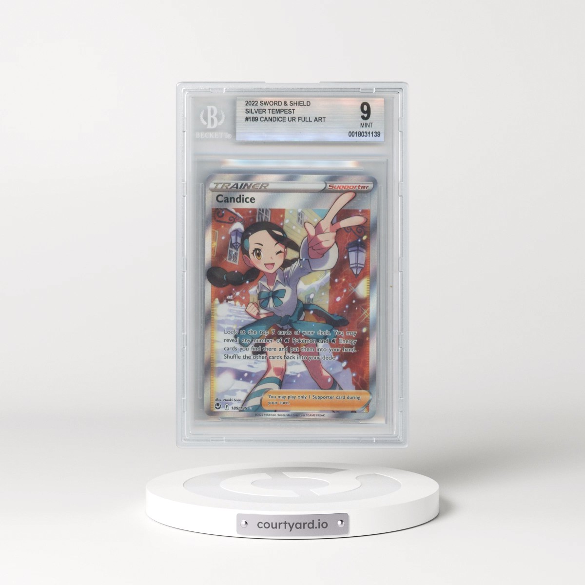 2022 Silver Tempest #189 Candice - Ultra Rare Holo (BGS 9 MINT)