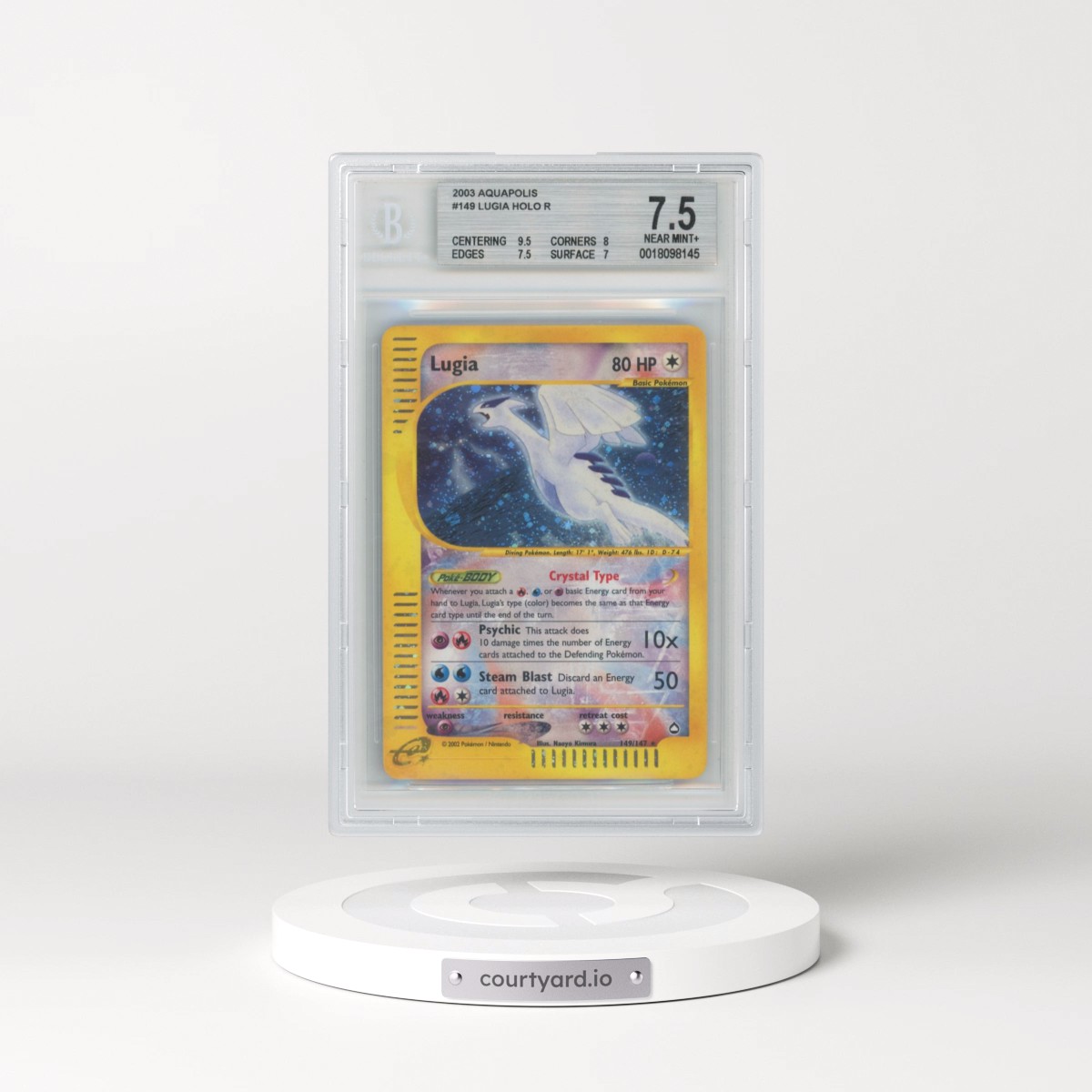 2003 Aquapolis #149 Lugia - Holo (BGS 7.5 NM+)