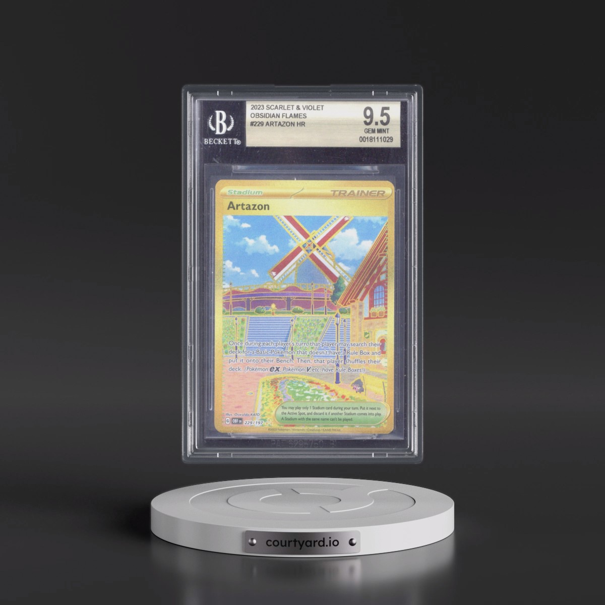 2023 Obsidian Flames - OBF EN #229 Artazon - Hyper Rare Holo (BGS 9.5 GEM MINT)