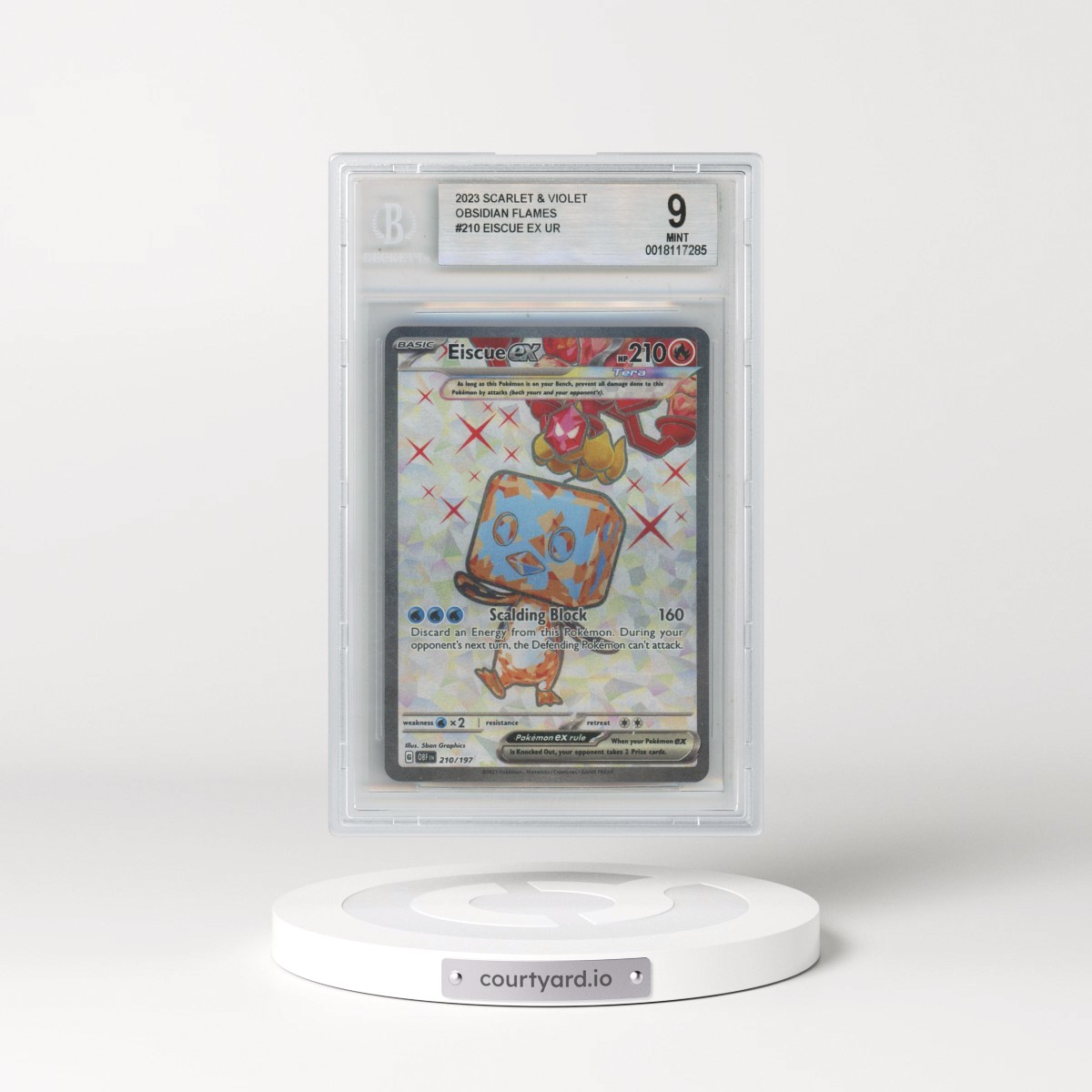 2023 Obsidian Flames - OBF EN #210 Eiscue ex - Ultra Rare Holo (BGS 9 MINT)