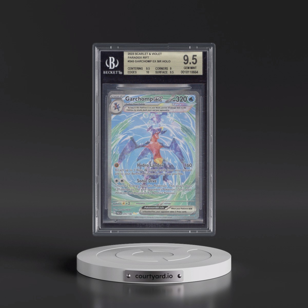 2023 Paradox Rift - PAR EN #245 Garchomp ex - Special Illustration Rare (Holo) (BGS 9.5 GEM MINT)
