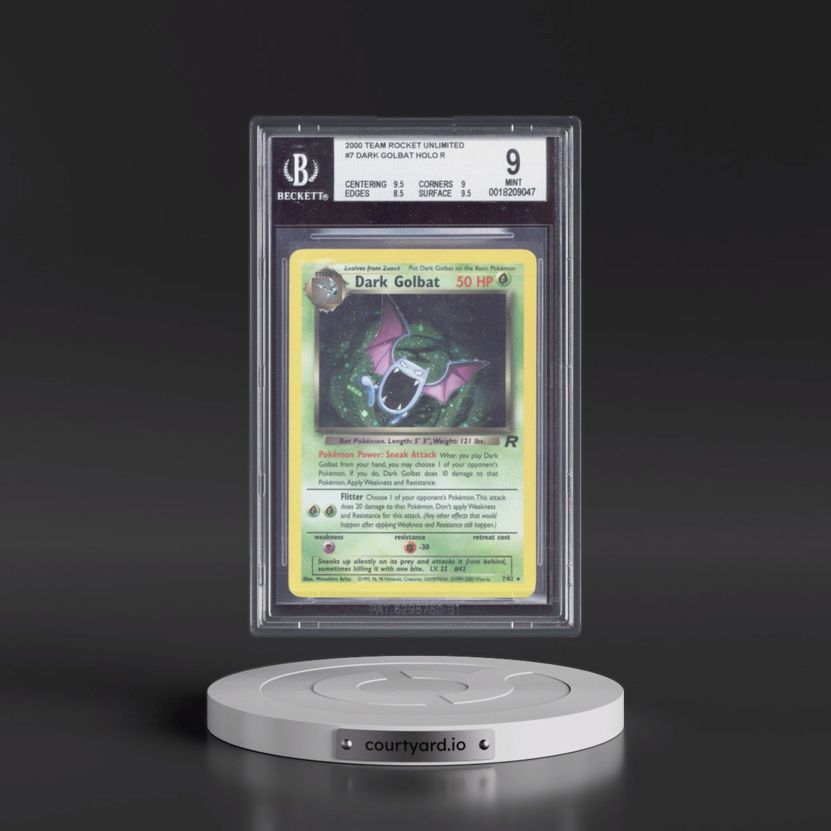 1999 Team Rocket #7 Dark Golbat - Holo (BGS 9 MINT)