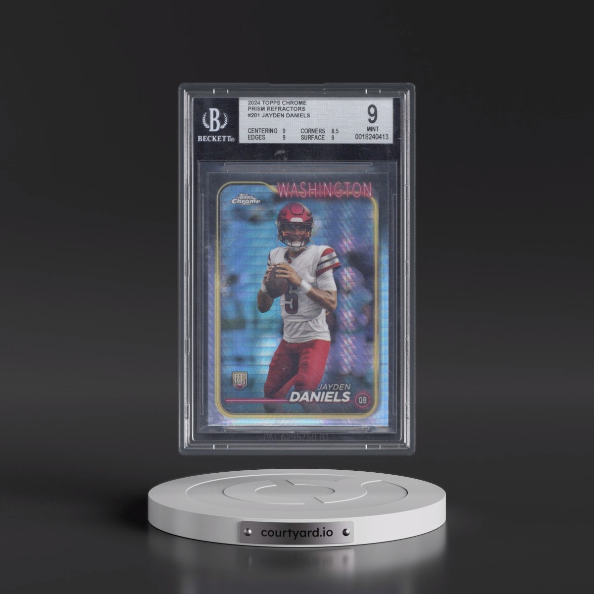 2024 Topps Chrome Jayden Daniels - Prism Refractor #201 BGS 9