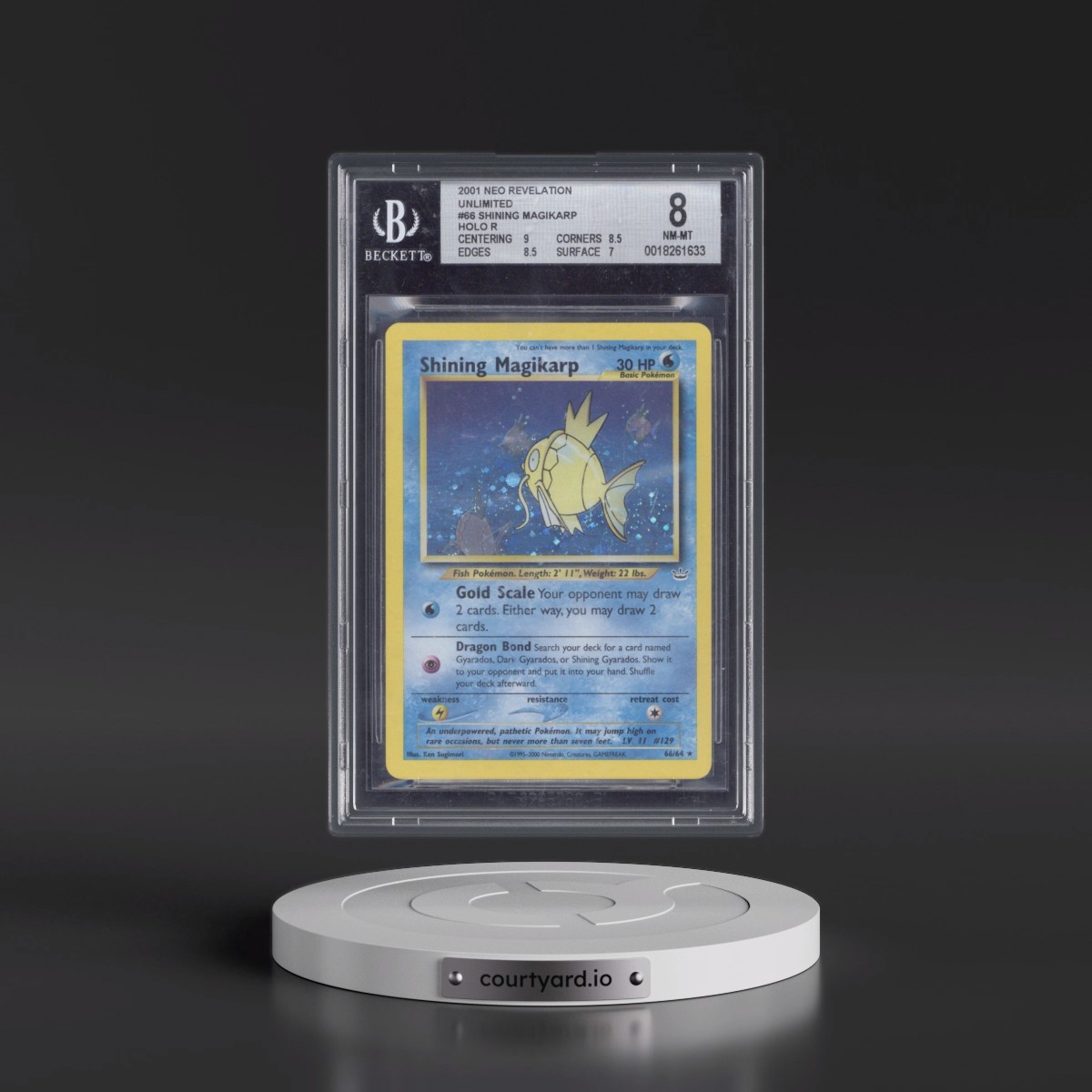 2001 Neo Revelation Shining Magikarp - Holo #66 BGS 8